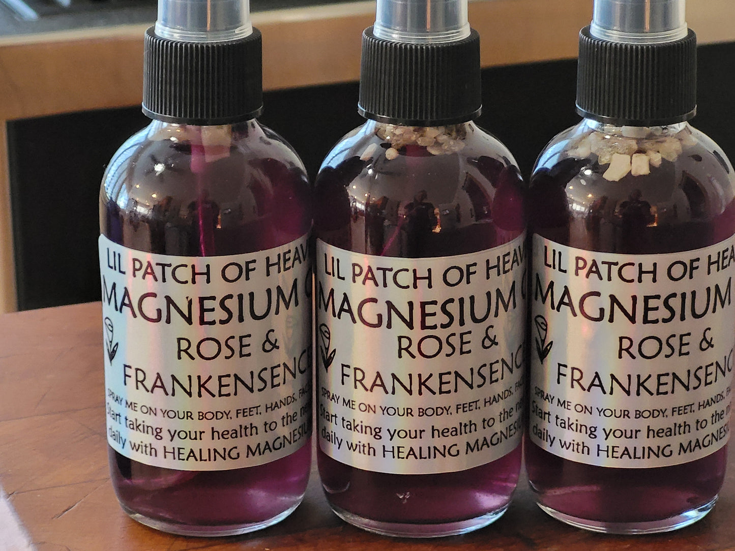 Magnesium Oil Body Spray - 4 ounces - Rose & Frankincense SHIPS FREE