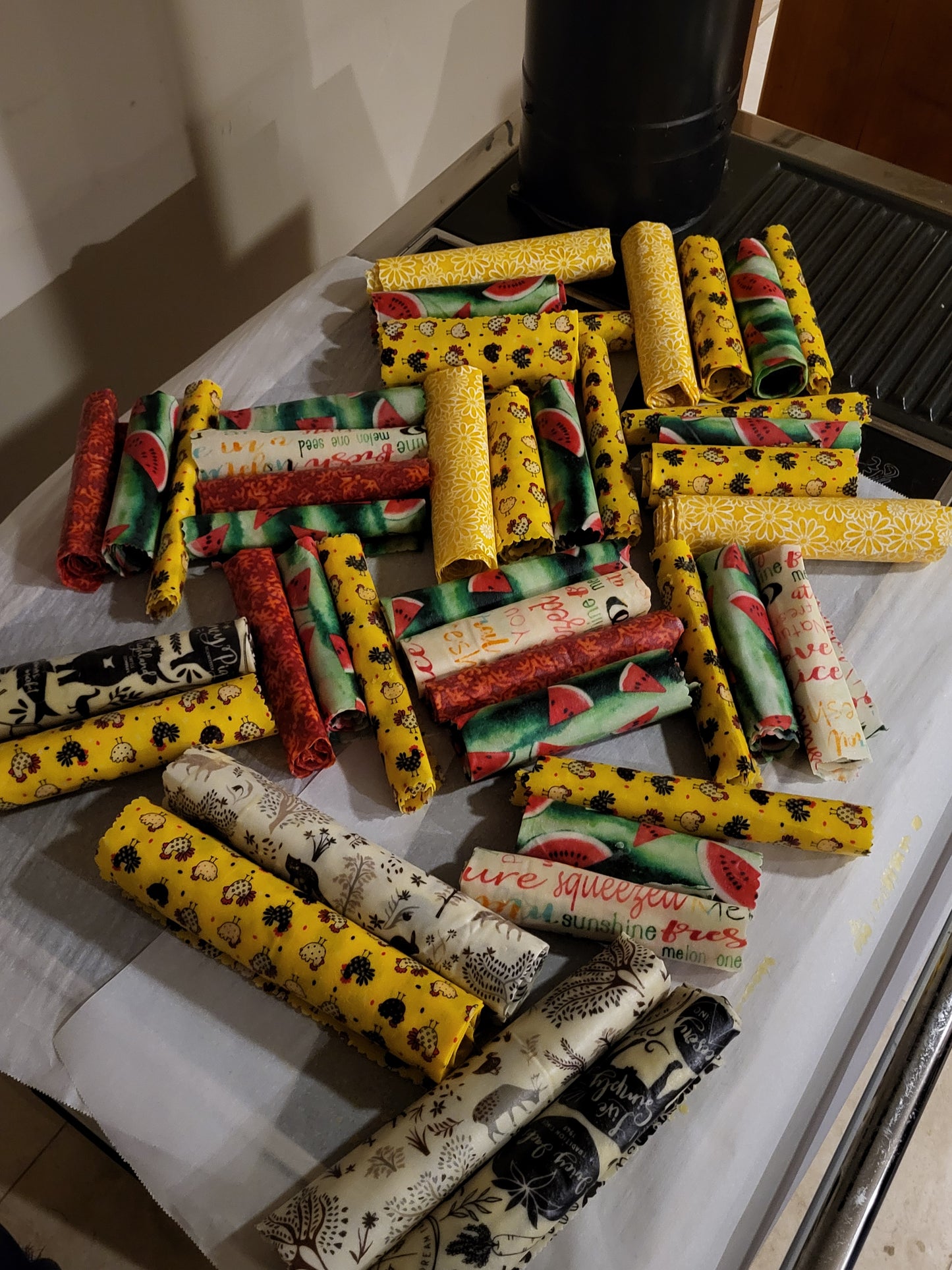 WRAP IT UP - Beeswax Food Wraps for Butter & Cheese -  2 Pack 8x8 - Reusable-Say No To Plastic- FREE SHIPPING