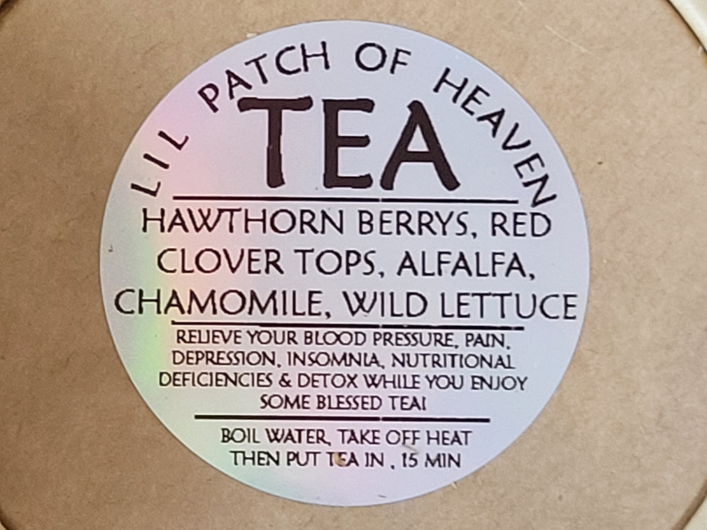 Medicinal Tea Blend, Hawthorn Berry, Red Clover Tops, Chamomile, Alfalfa, Wild Lettuce Organic - 12 ounce SHIPS FREE