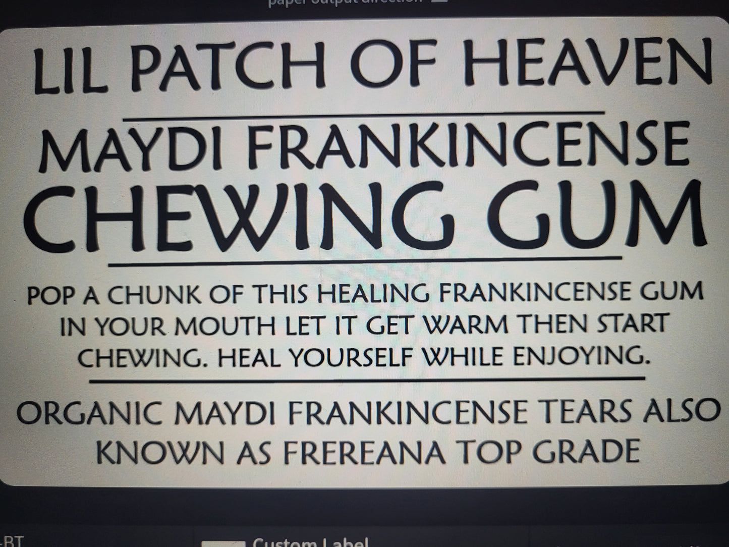 Maydi Frankincense Tears Chewing GumOrganic - 0.6 oz SHIPS FREE