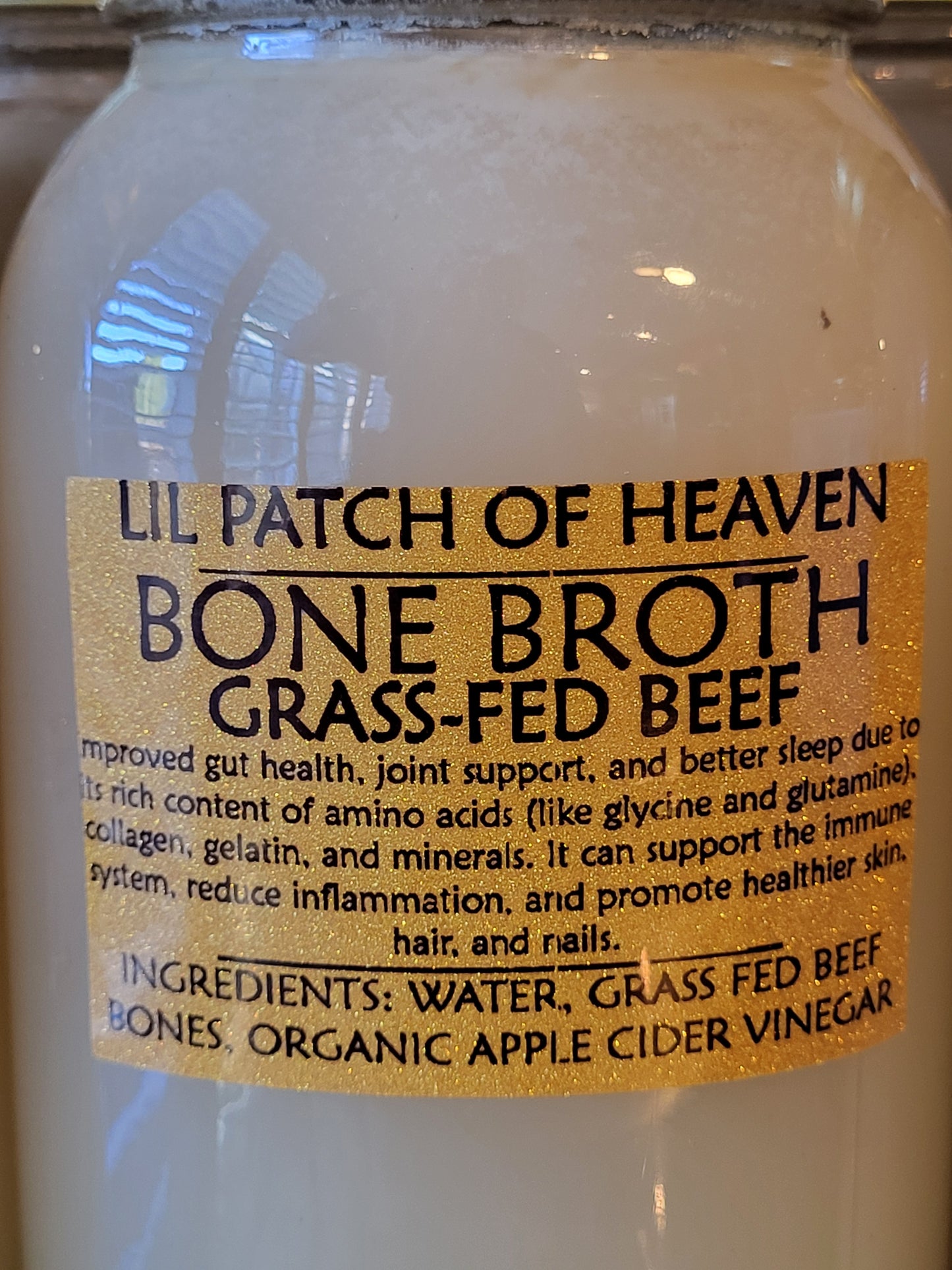 Grass Fed Beef Bone Broth - 32 Ounce-No Jabs, No Drugs, Raised Medicinally The Way God Had Intended! - FREE SHIPPING