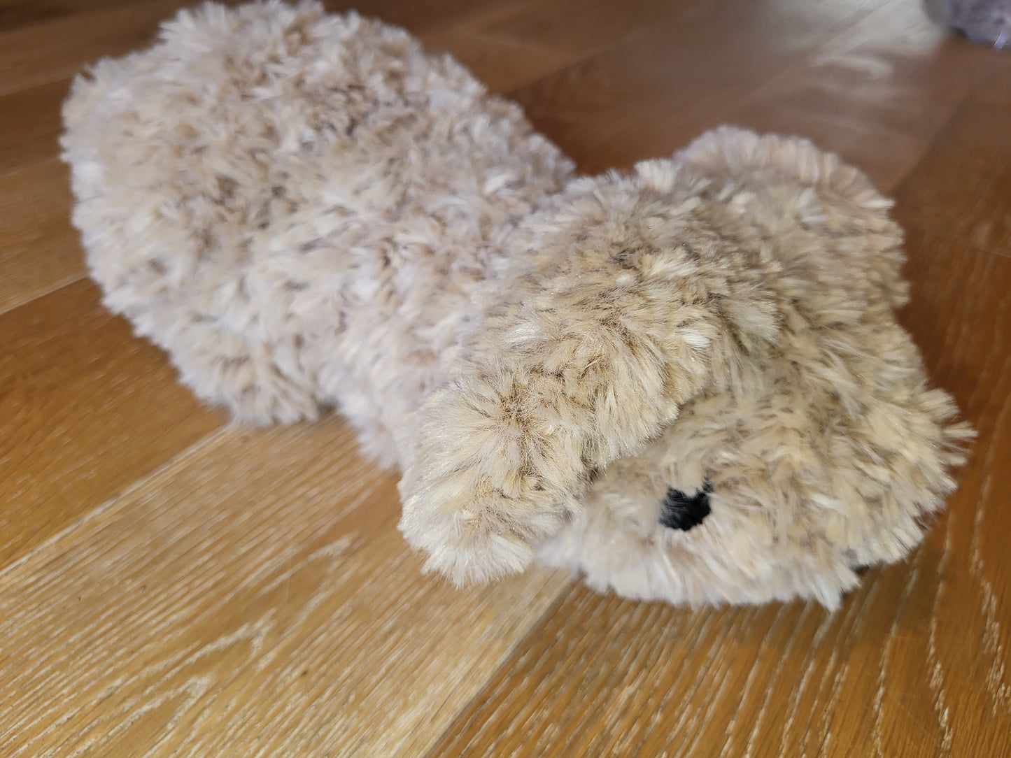 STUFFED KITTY made with FURRY YARN tan-Help Kids Crocheting-Handmade With Love -FREE SHIP