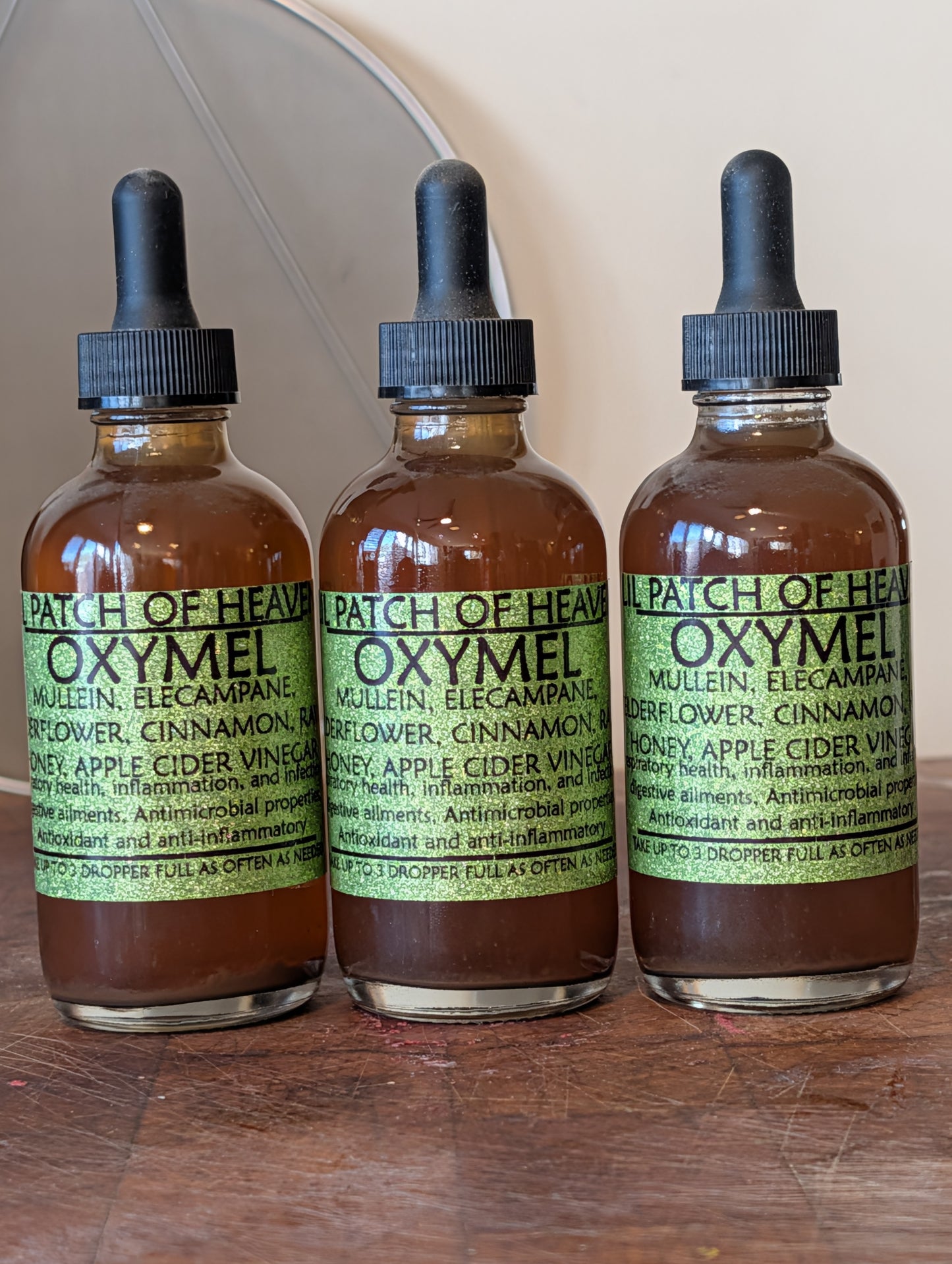 Organic Herbal Oxymel – 4 OZ. Mullein, Elecampane, Elderflowers, Cinnamon-SHIPS FREE