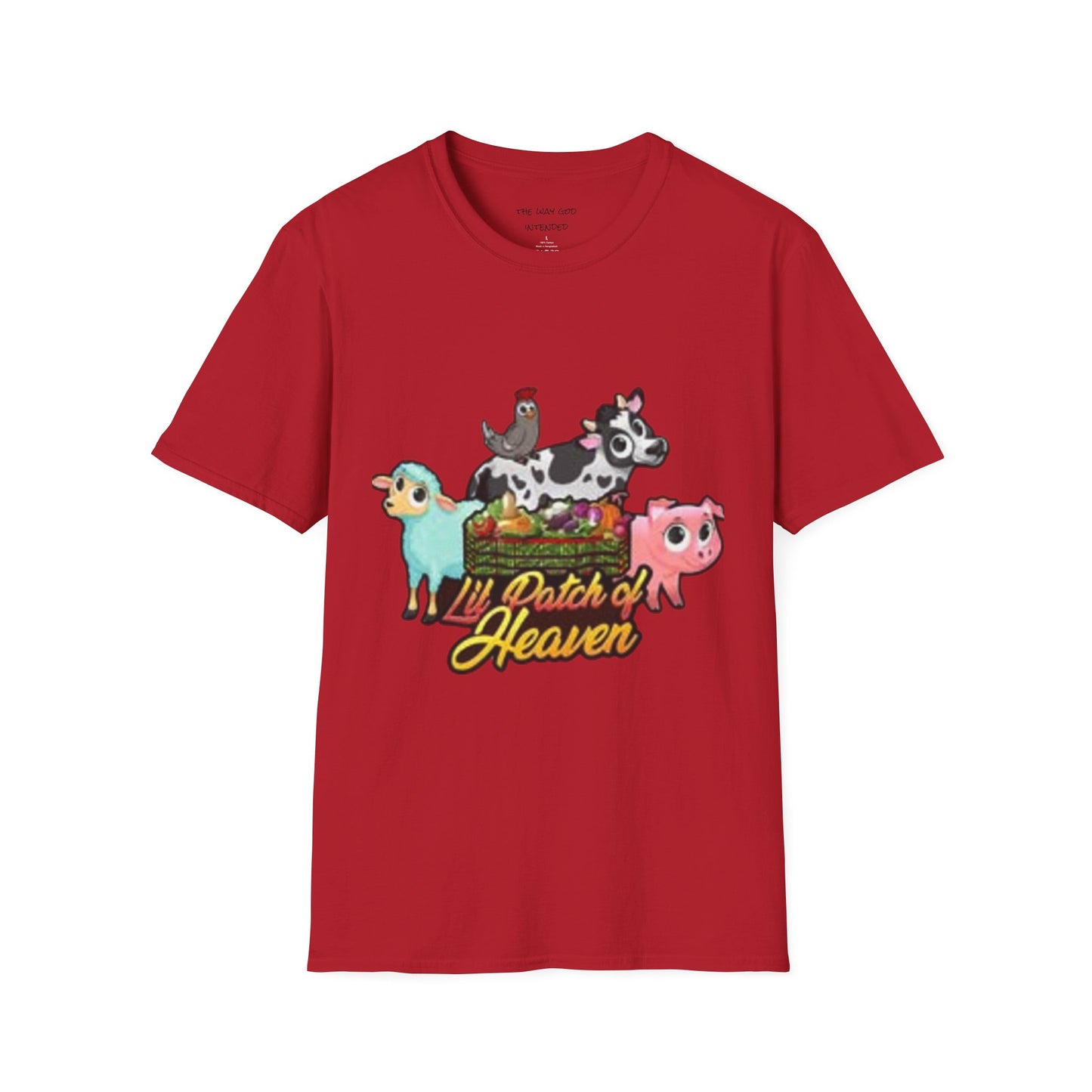 Unisex Graphic T-Shirt, Lil Patch of Heaven Shirt, Farm Theme Gift, Fun Farmhouse Apparel