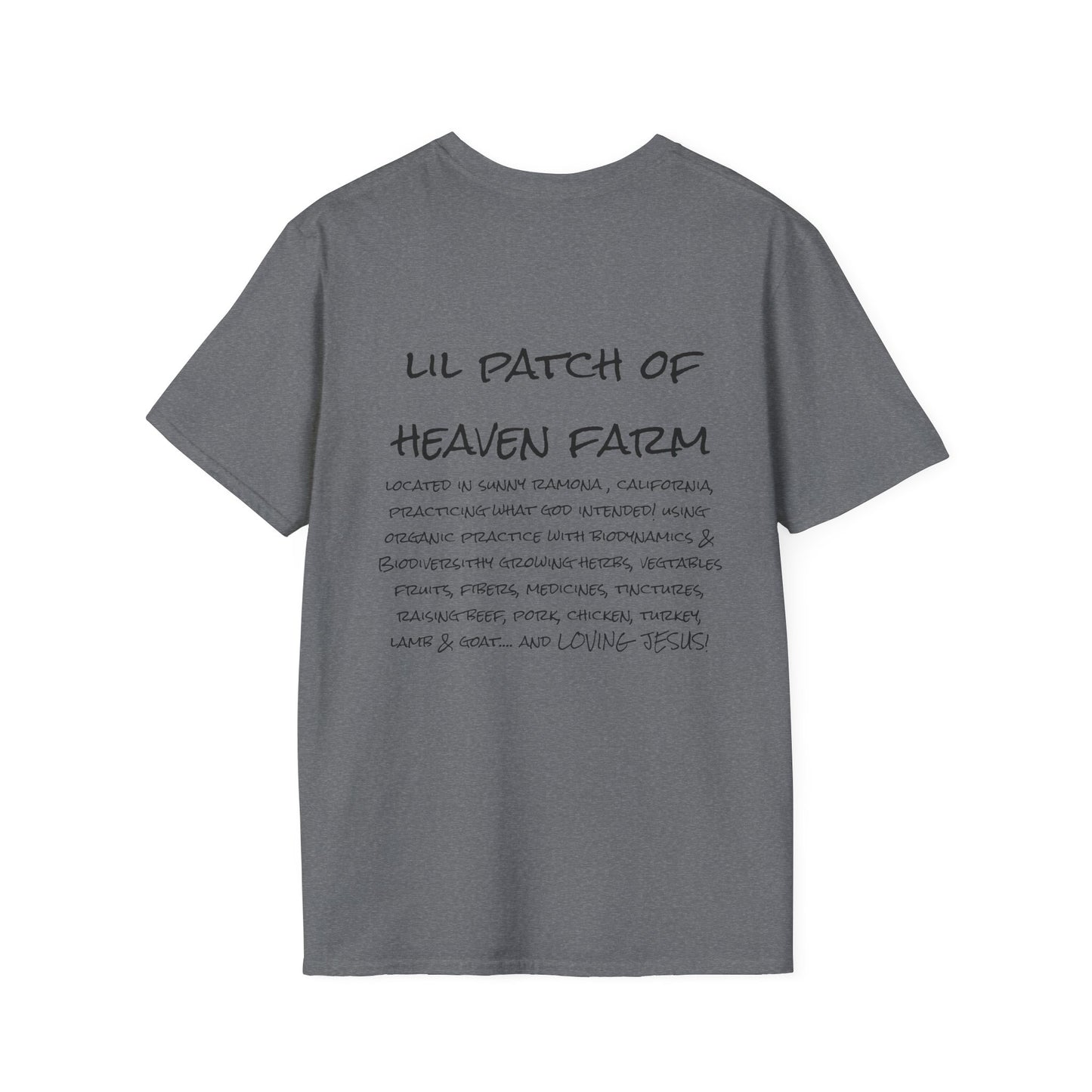 Unisex Graphic T-Shirt, Lil Patch of Heaven Shirt, Farm Theme Gift, Fun Farmhouse Apparel
