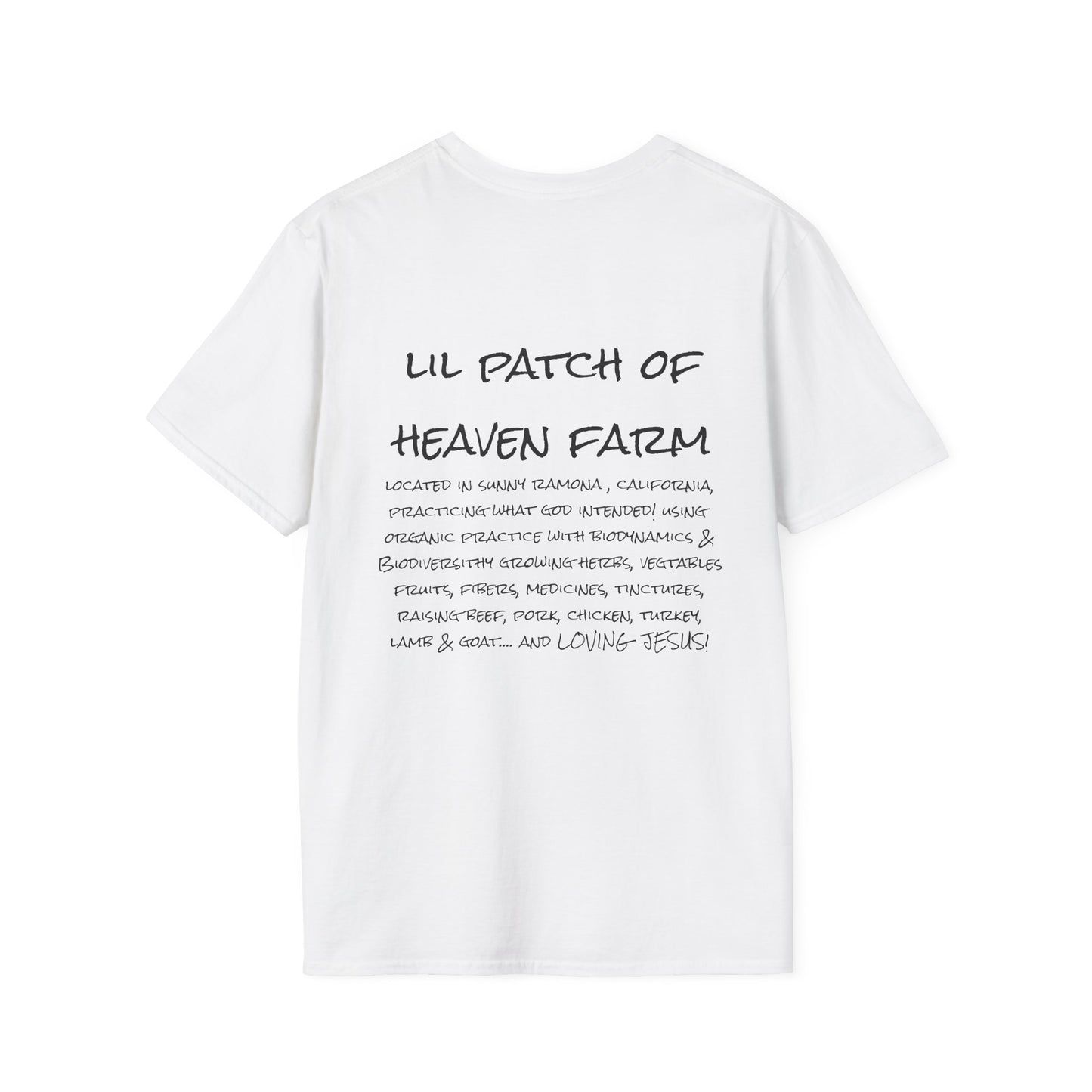 Unisex Graphic T-Shirt, Lil Patch of Heaven Shirt, Farm Theme Gift, Fun Farmhouse Apparel