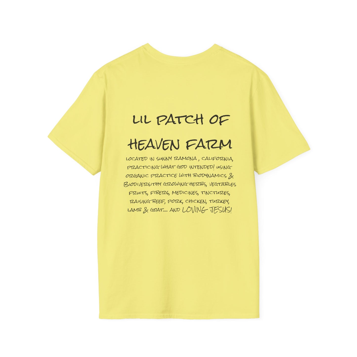 Unisex Graphic T-Shirt, Lil Patch of Heaven Shirt, Farm Theme Gift, Fun Farmhouse Apparel