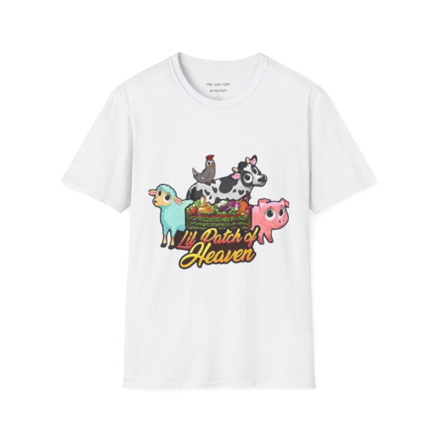 Unisex Graphic T-Shirt, Lil Patch of Heaven Shirt, Farm Theme Gift, Fun Farmhouse Apparel