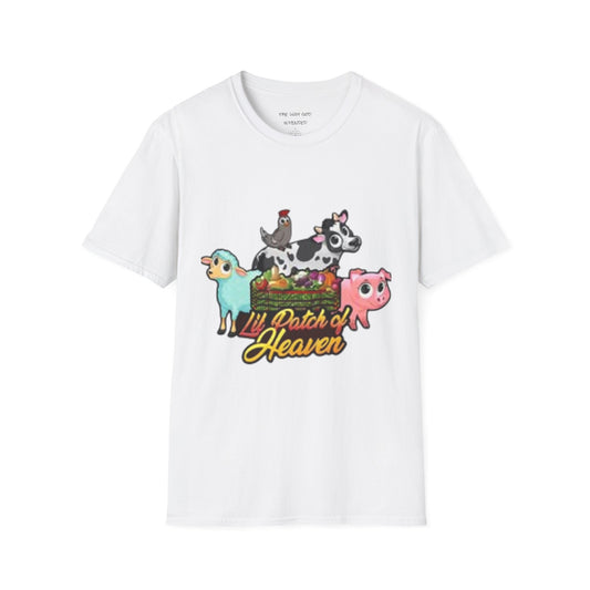 Unisex Graphic T-Shirt, Lil Patch of Heaven Shirt, Farm Theme Gift, Fun Farmhouse Apparel