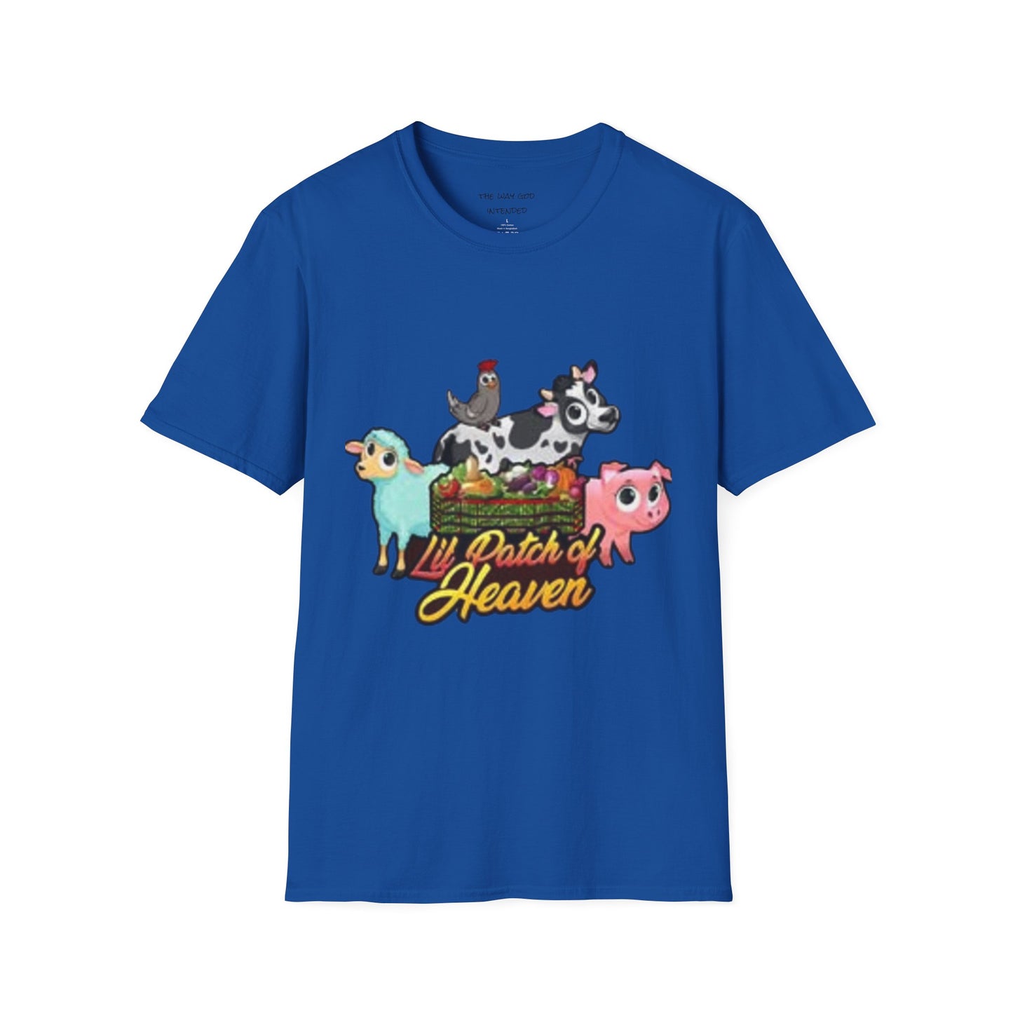 Unisex Graphic T-Shirt, Lil Patch of Heaven Shirt, Farm Theme Gift, Fun Farmhouse Apparel