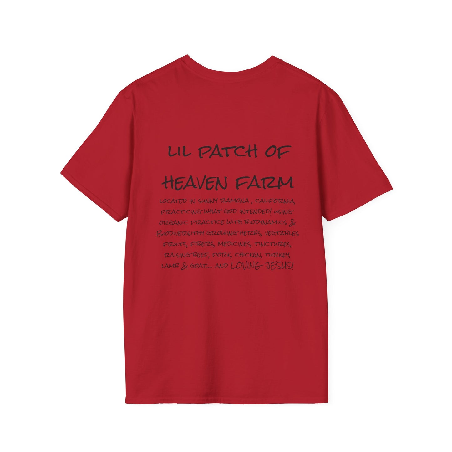 Unisex Graphic T-Shirt, Lil Patch of Heaven Shirt, Farm Theme Gift, Fun Farmhouse Apparel