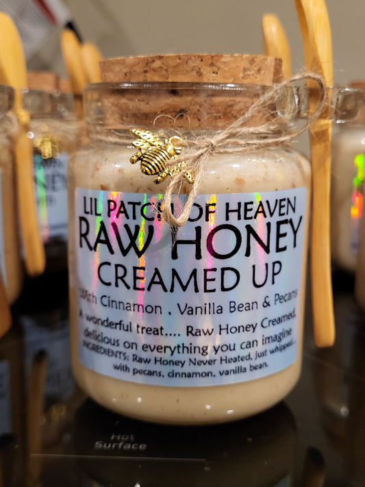 Cinnamon & Pecan Creamed Wildflower Honey " CREAMED UP" 8oz SHIPS FREE