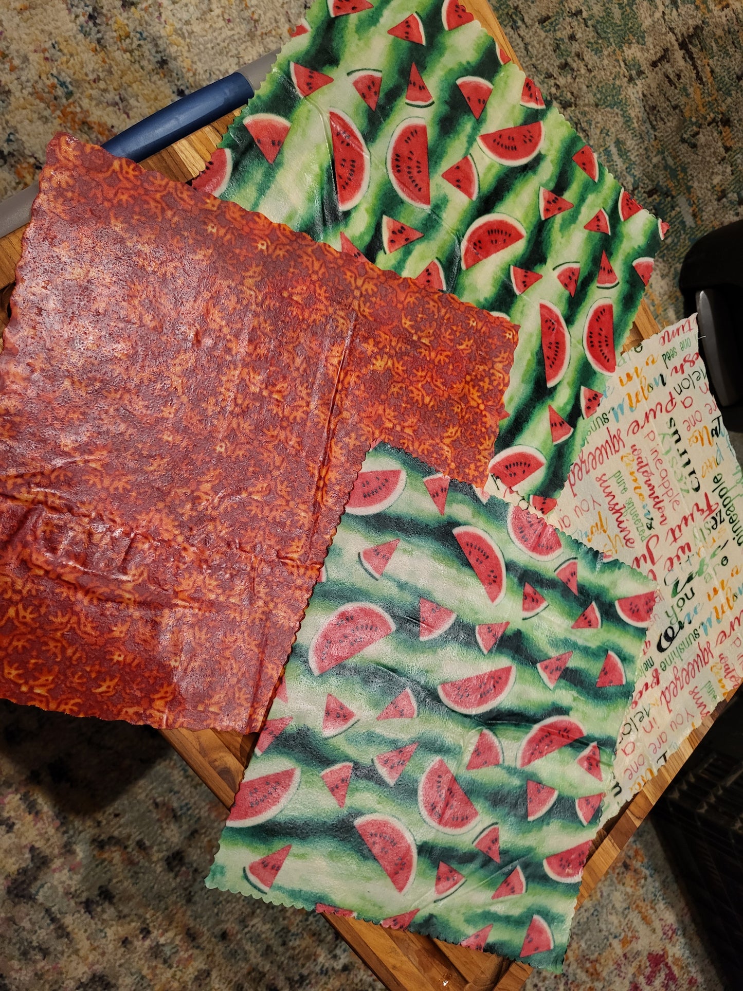 WRAP IT UP - Beeswax Food Wraps for Butter & Cheese -  2 Pack 8x8 - Reusable-Say No To Plastic- FREE SHIPPING