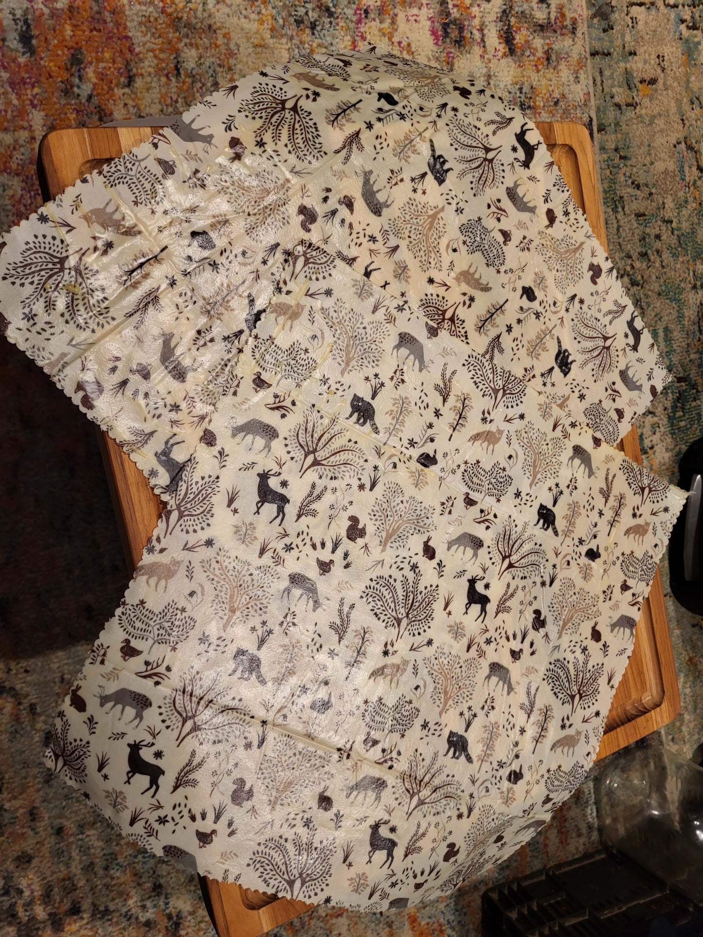 WRAP IT UP - Beeswax Food Wraps for Butter & Cheese -  2 Pack 8x8 - Reusable-Say No To Plastic- FREE SHIPPING