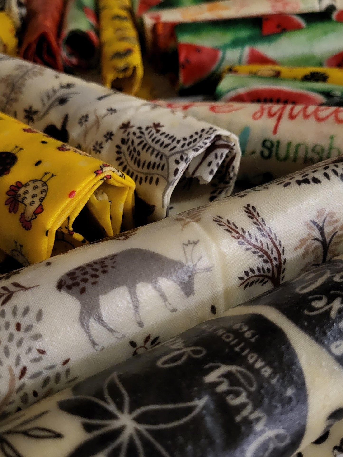 WRAP IT UP - Beeswax Food Wraps for Butter & Cheese -  2 Pack 8x8 - Reusable-Say No To Plastic- FREE SHIPPING