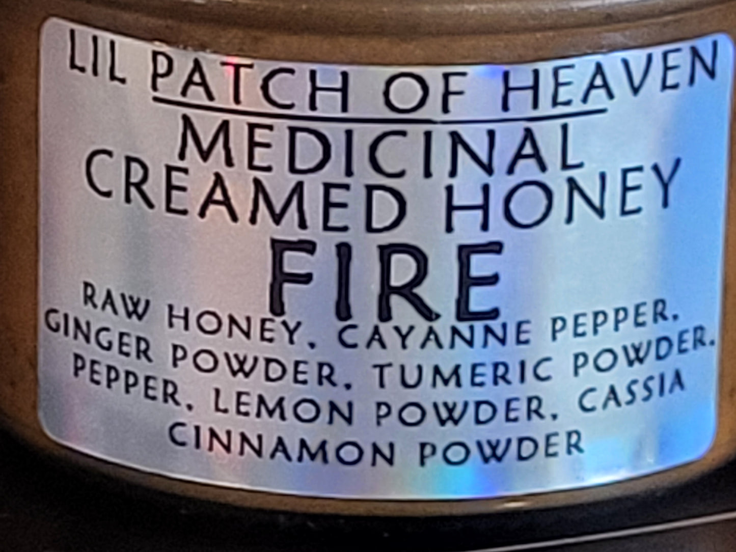 Creamed Honey-Organic-Ginger, Turmeric ,Pepper, Cassia Cinnamon, Lemon, Cayenne "FIRE" Liver Support- Medicinal  4oz SHIPS FREE