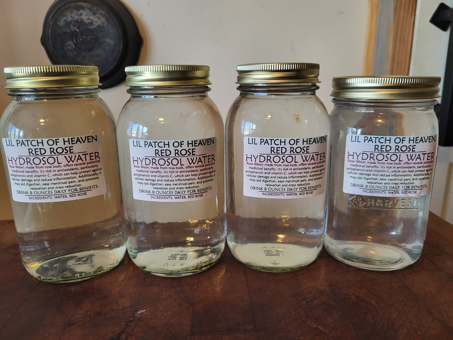 Red Rose HYDROSOL Water Organic - 32 Ounces SHIPS FREE