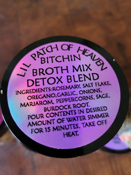 Organic Vegan Bitchin' Broth Blends - Two 4-ounce containers- One Detox Blend & One Healing Blend SHIPS FREE