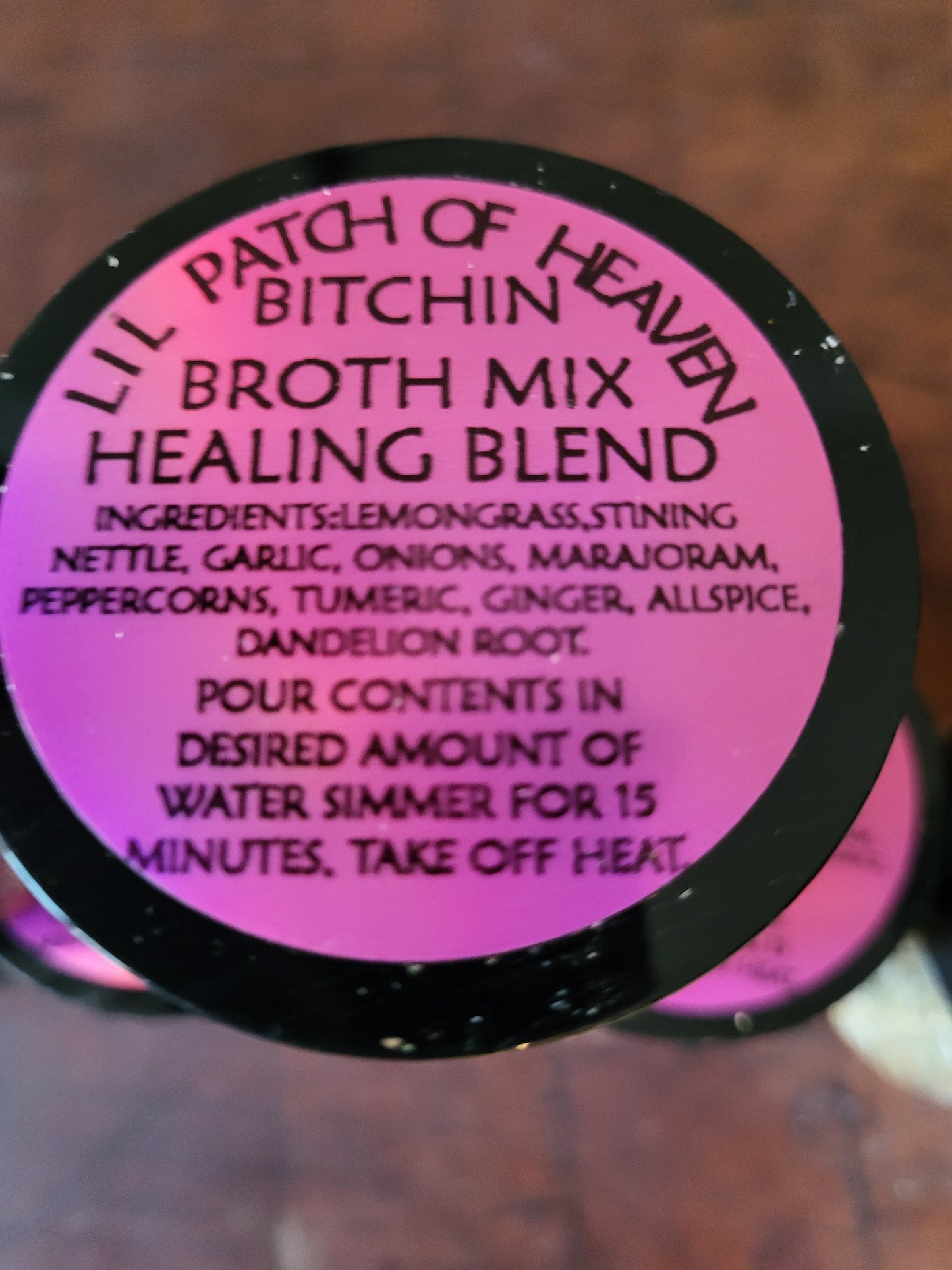 Organic Vegan Bitchin' Broth Blends - Two 4-ounce containers- One Detox Blend & One Healing Blend SHIPS FREE