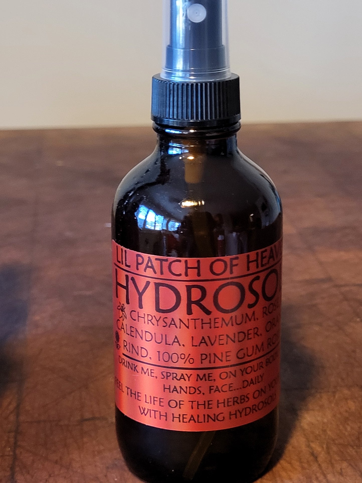 HYDROSOL- Chrysanthemum,  Rose, Calendula,  Lavender,  Orange Rind, Pine Gum Rosin, Organic 4 oz Sprayer SHIPS FREE