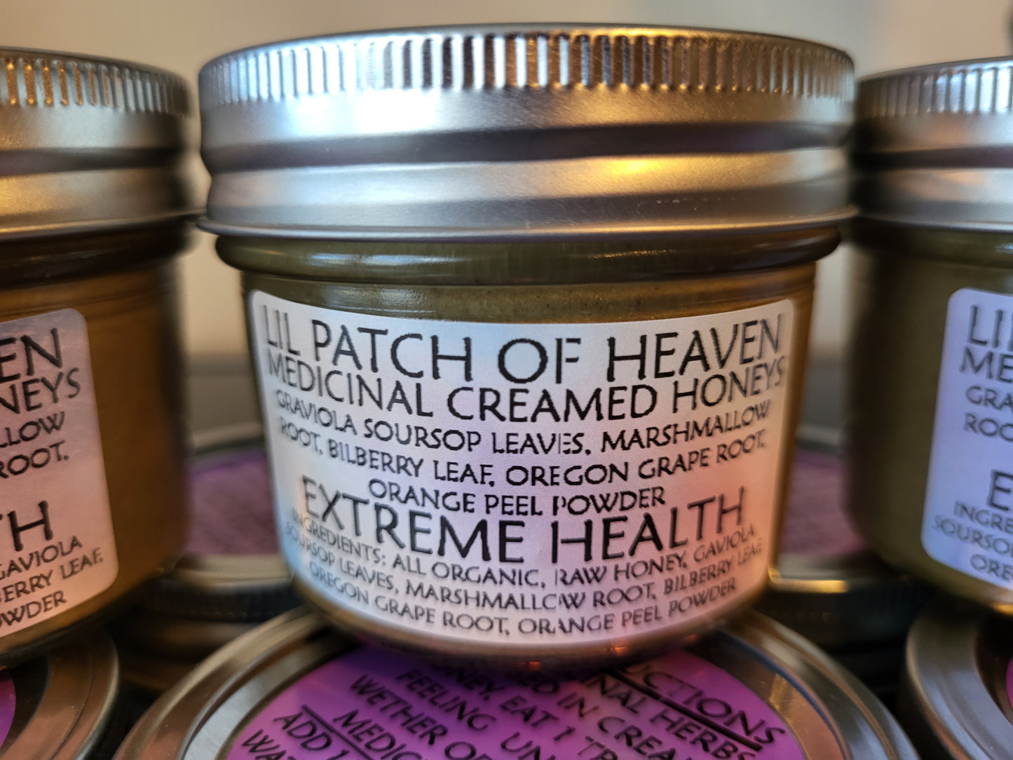 EXTREME HEALTH -Creamed Honey- SOURSOP GRAVIOLA LEAF, MARSHMALLOW ROOT, OREGON GRAPE ROOT, BILBERRY, ORANGE RIND- Super Medicinal 4oz SHIPS FREE