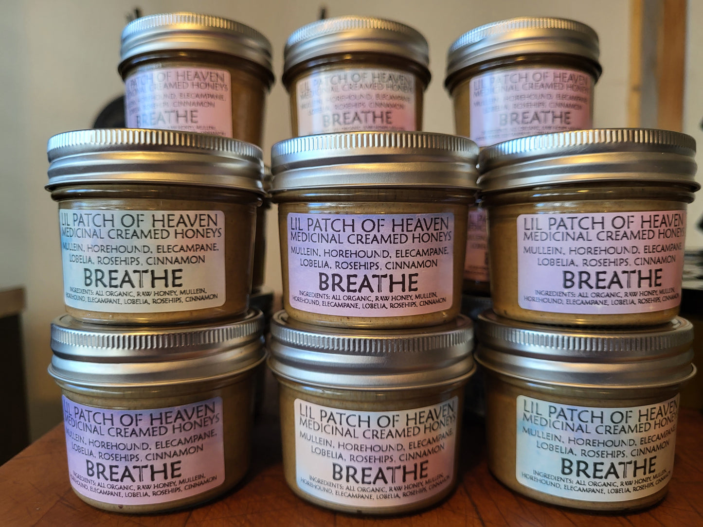 BREATHE -Creamed Honey- Horehound, Elecampane, Mullein, Rosehip, Cinnamon- Super Medicinal 4oz SHIPS FREE