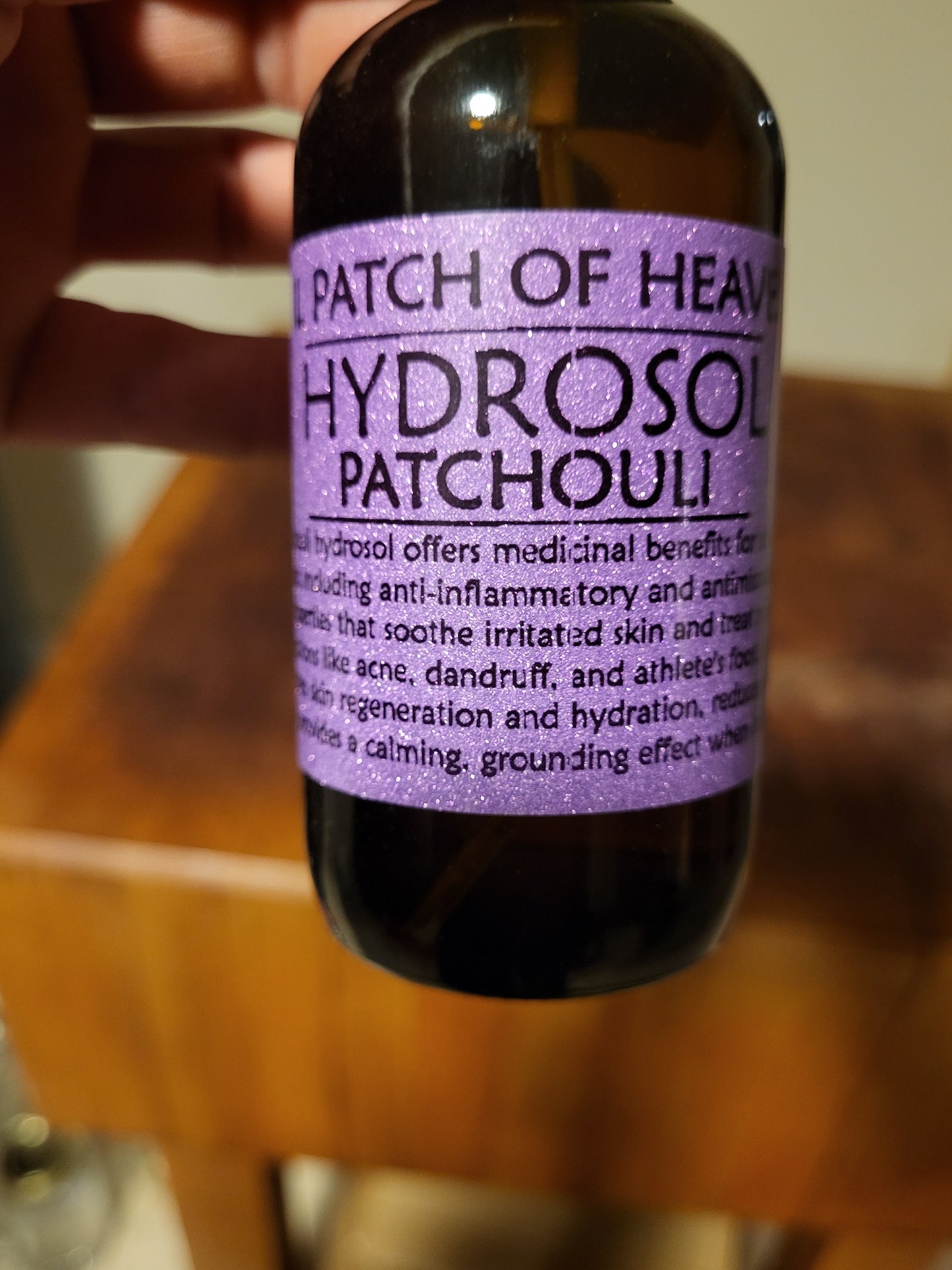 HYDROSOL- PATCHOULI Organic 4 oz Sprayer SHIPS FREE