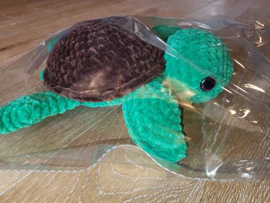 SEA TURTLE Stuffed Animal -Support Kids Crocheting-Handmade With Love - Synthetic Blend - FREE SHIP