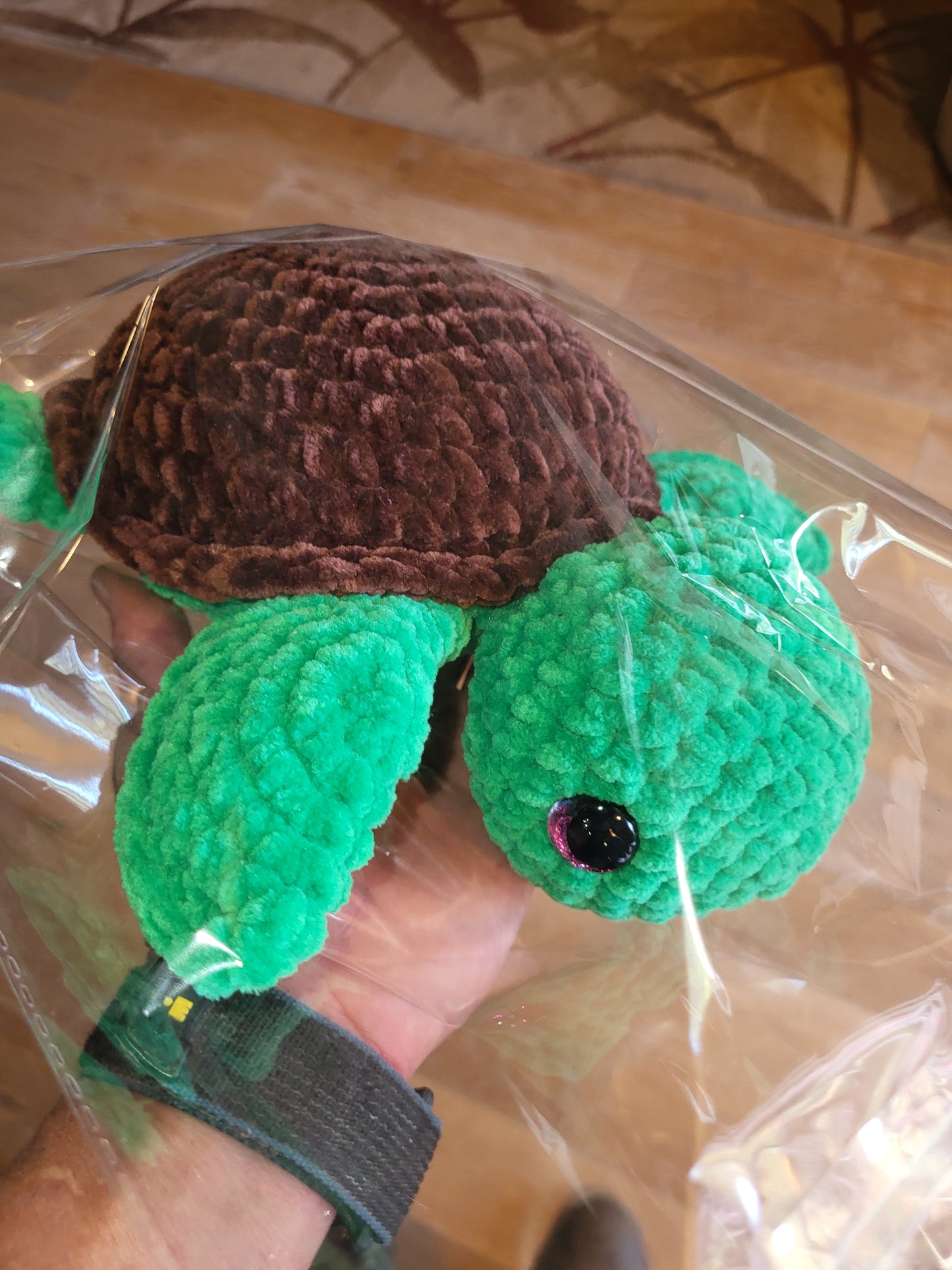 SEA TURTLE Stuffed Animal -Support Kids Crocheting-Handmade With Love - Synthetic Blend - FREE SHIP