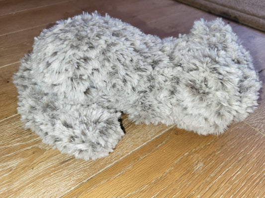 KITTIE made with FURRY YARN Grey- Help Kids Crocheting-Super Soft-FREE SHIP