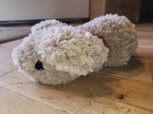 STUFFED KITTY made with FURRY YARN tan-Help Kids Crocheting-Handmade With Love -FREE SHIP