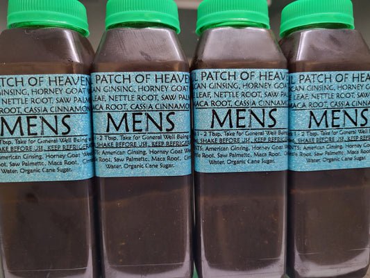 MEN- American Ginseng, Nettle Root, Saw Palmetto, Horny Goat Weed,Nettle Leaf, Cinnamon-Vitality for Men- Organic Herbal Syrup - 10 Ounces SHIPS FREE
