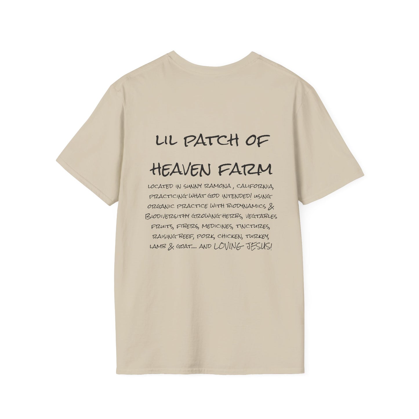Unisex Graphic T-Shirt, Lil Patch of Heaven Shirt, Farm Theme Gift, Fun Farmhouse Apparel