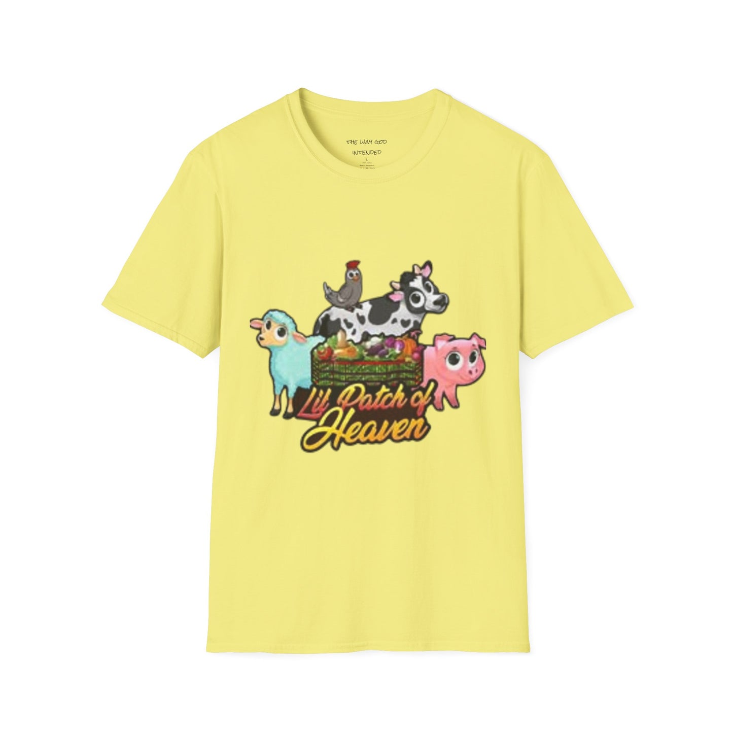 Unisex Graphic T-Shirt, Lil Patch of Heaven Shirt, Farm Theme Gift, Fun Farmhouse Apparel