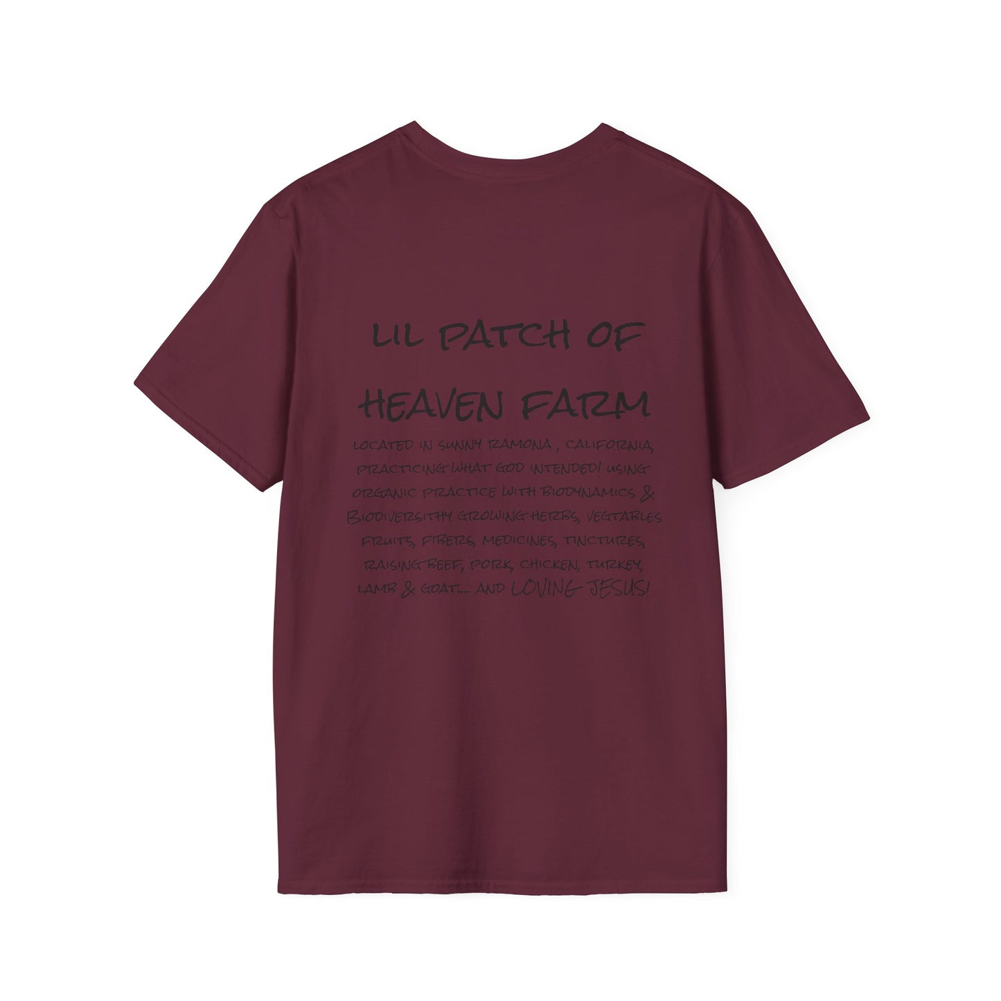 Unisex Graphic T-Shirt, Lil Patch of Heaven Shirt, Farm Theme Gift, Fun Farmhouse Apparel