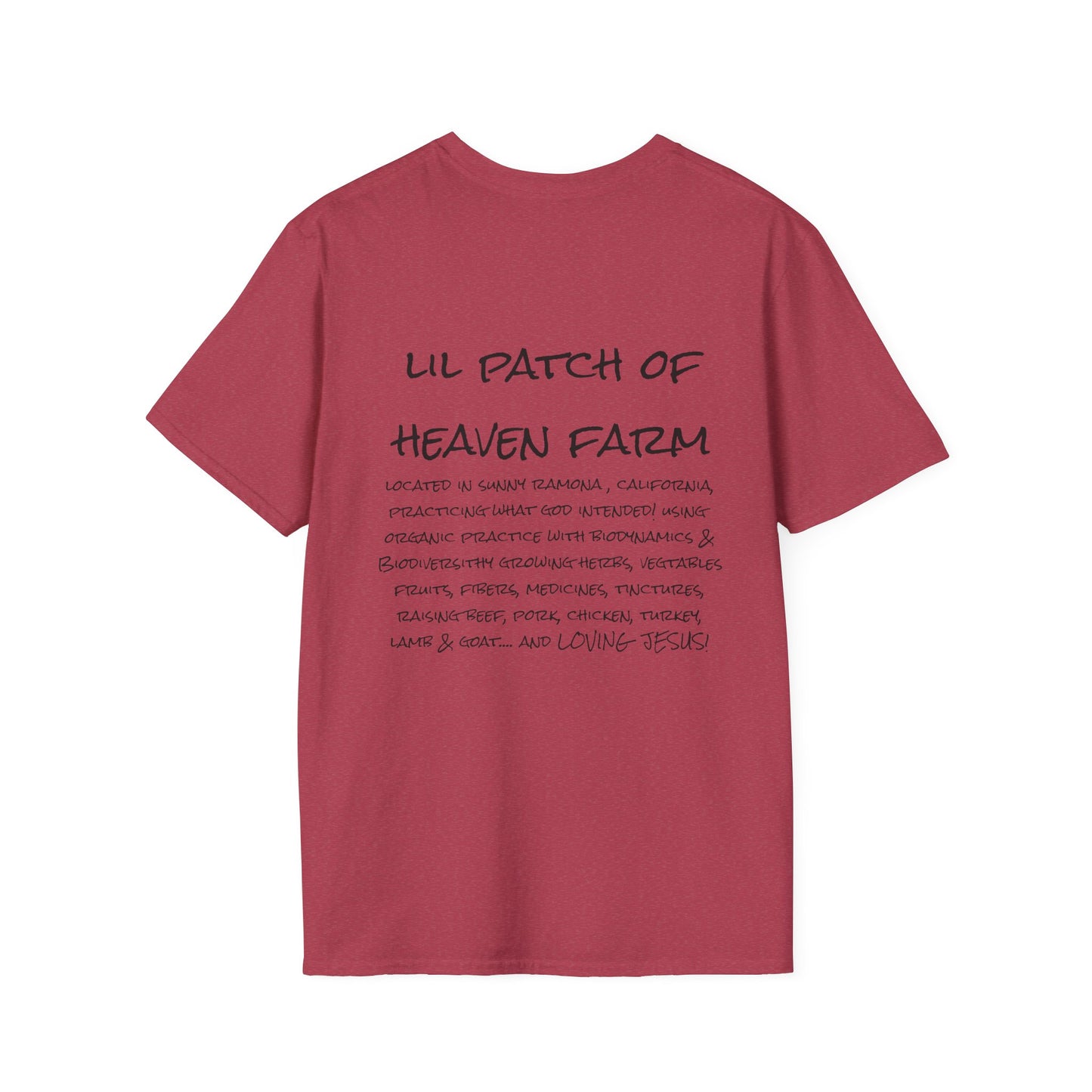 Unisex Graphic T-Shirt, Lil Patch of Heaven Shirt, Farm Theme Gift, Fun Farmhouse Apparel