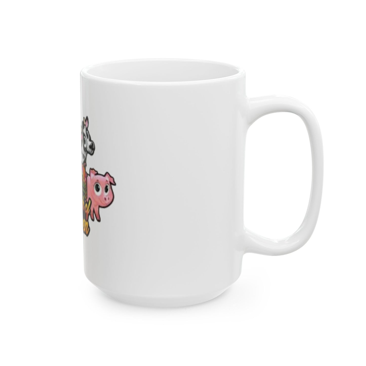 Cute Farm Animal Mug - Lil' Patch of Heaven, Funny Gift, Farmhouse Decor, Animal Lover Gift, Coffee Cup, Unique Kitchenware