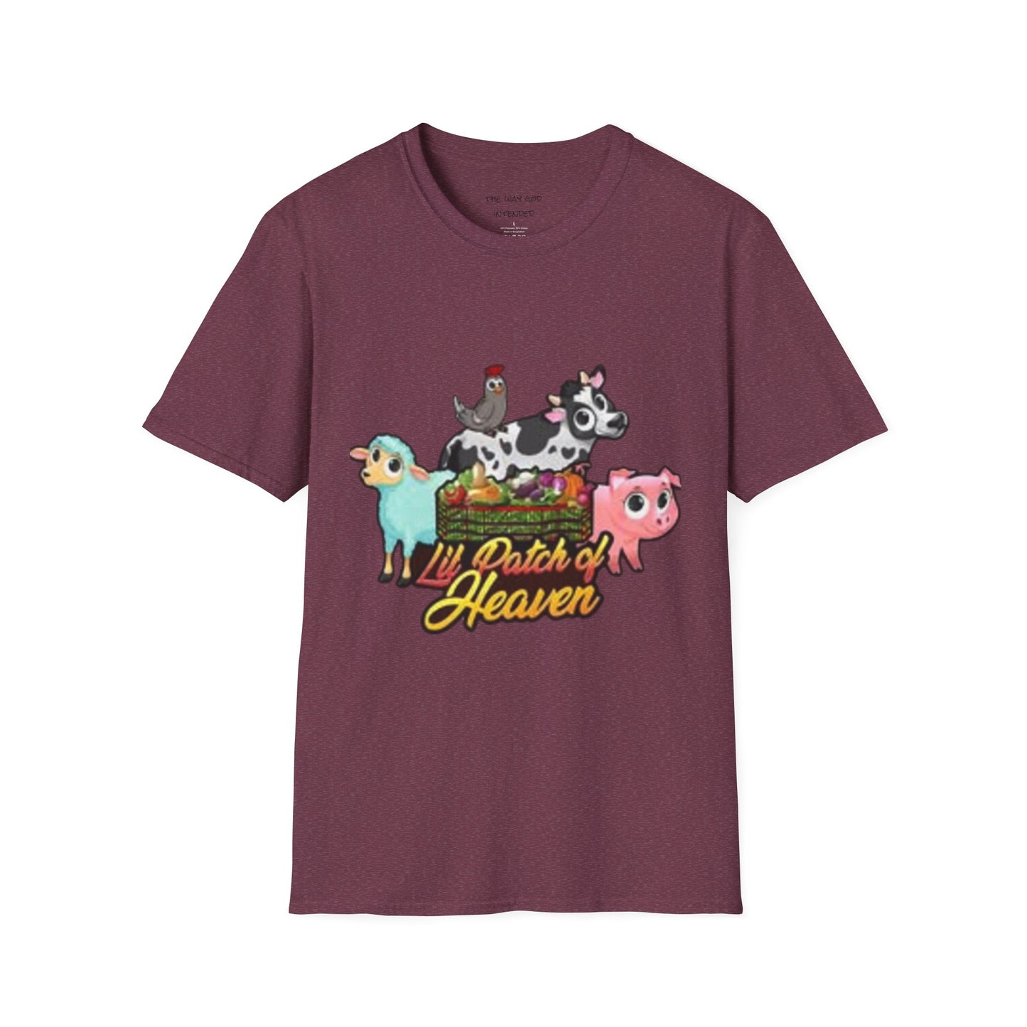 Unisex Graphic T-Shirt, Lil Patch of Heaven Shirt, Farm Theme Gift, Fun Farmhouse Apparel