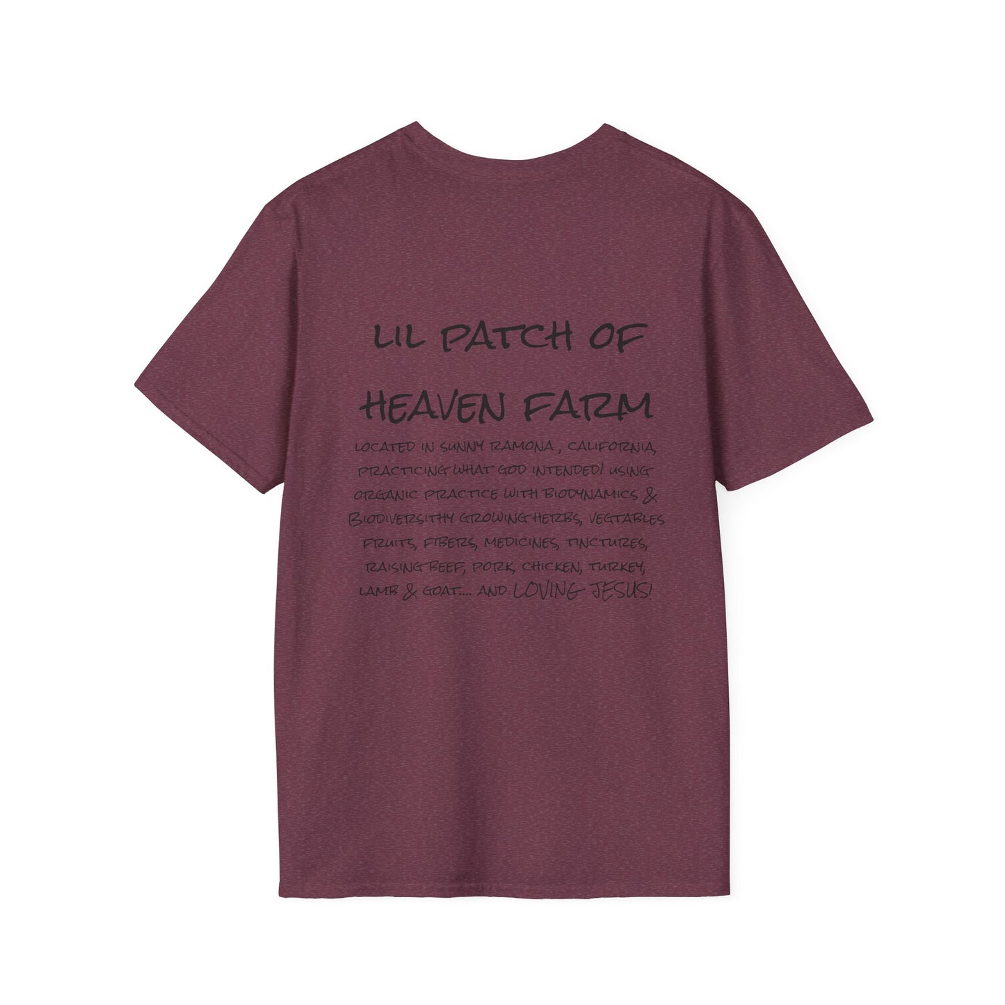 Unisex Graphic T-Shirt, Lil Patch of Heaven Shirt, Farm Theme Gift, Fun Farmhouse Apparel