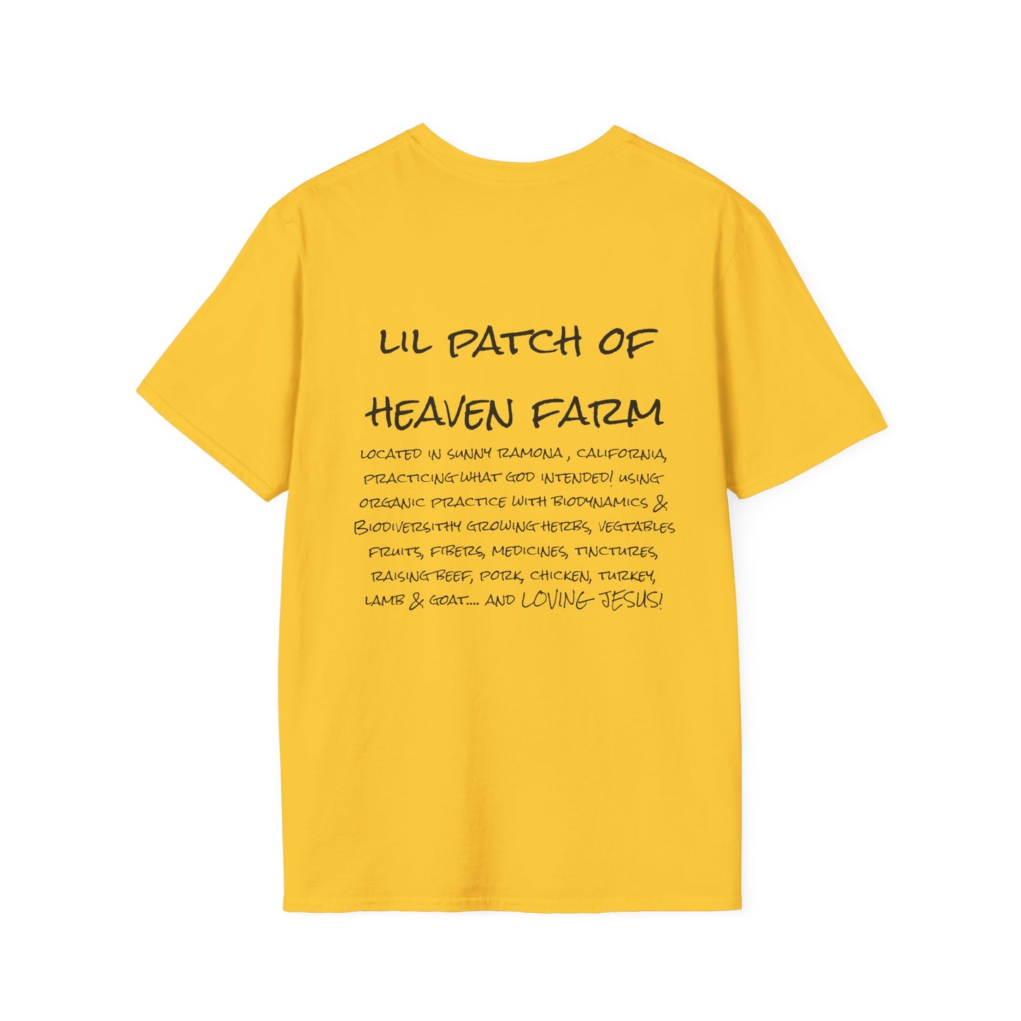 Unisex Graphic T-Shirt, Lil Patch of Heaven Shirt, Farm Theme Gift, Fun Farmhouse Apparel