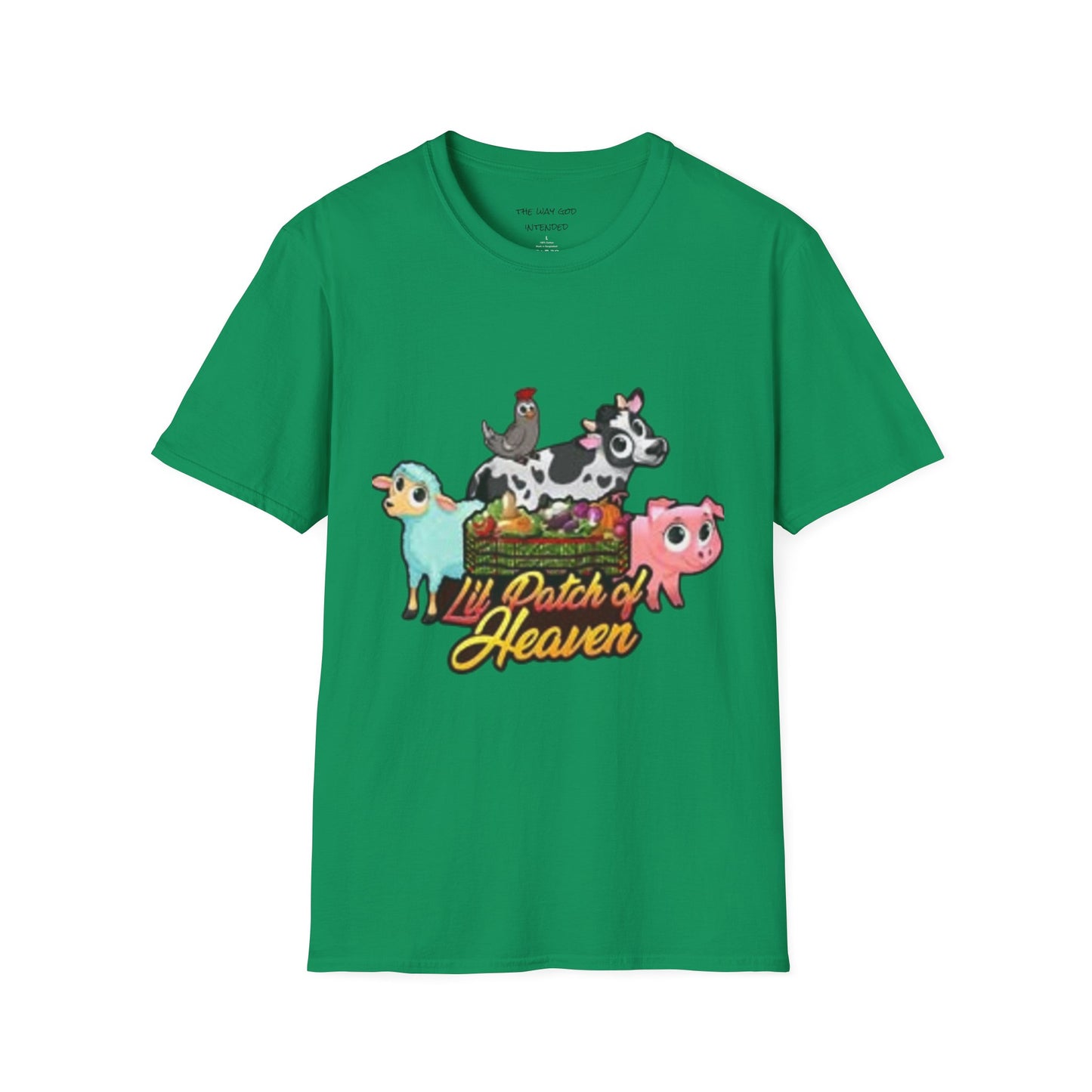 Unisex Graphic T-Shirt, Lil Patch of Heaven Shirt, Farm Theme Gift, Fun Farmhouse Apparel