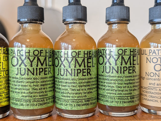 Organic Herbal Oxymel – 2 oz.Juniper Needles-SHIPS FREE