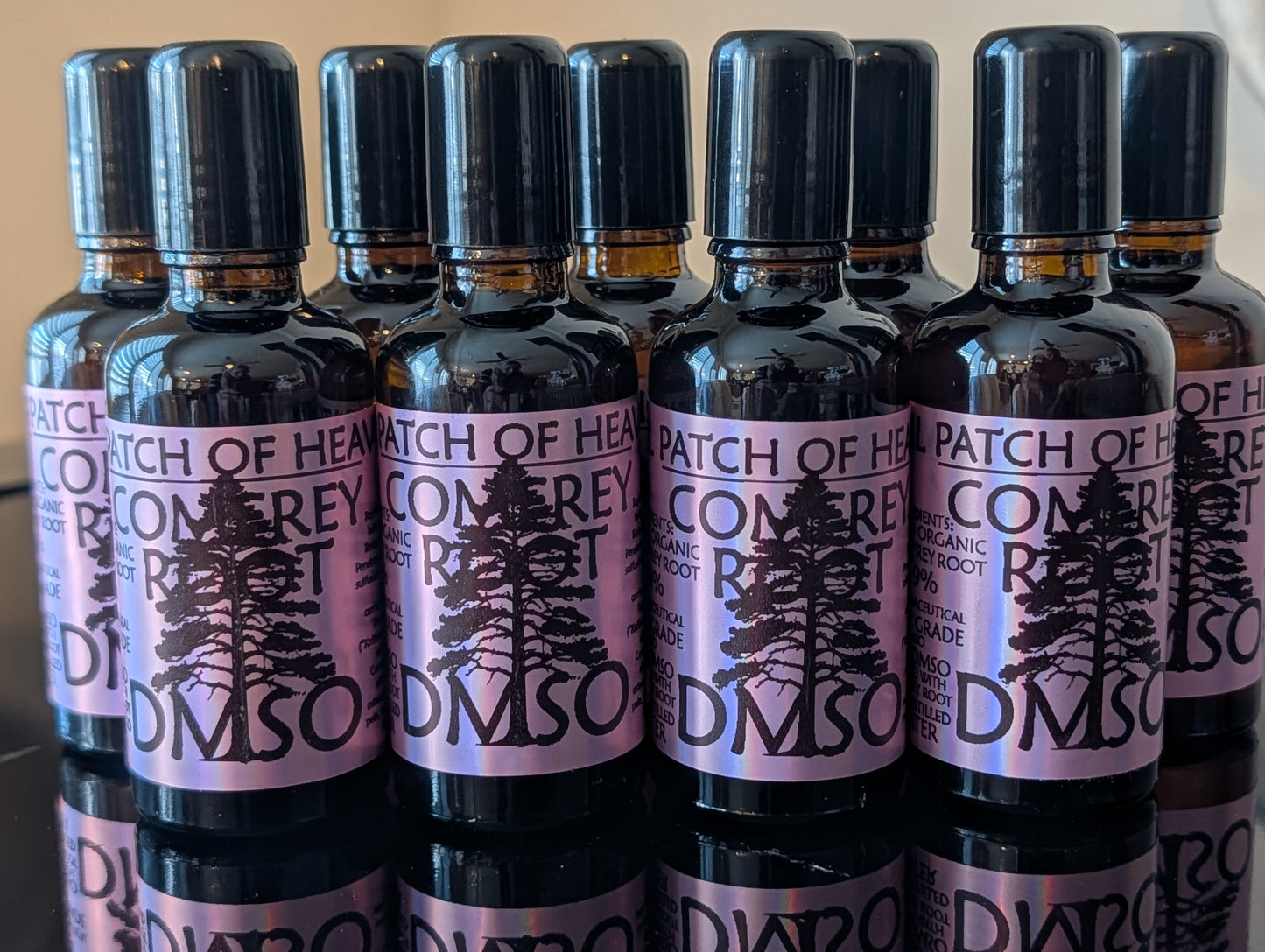 Medicinal Rollerball - 99.9 PURE DMSO infused with ORGANIC COMFREY ROOT - 50% DMSO INFUSION 50% DISTILLED WATER- 50ml SHIPS FREE