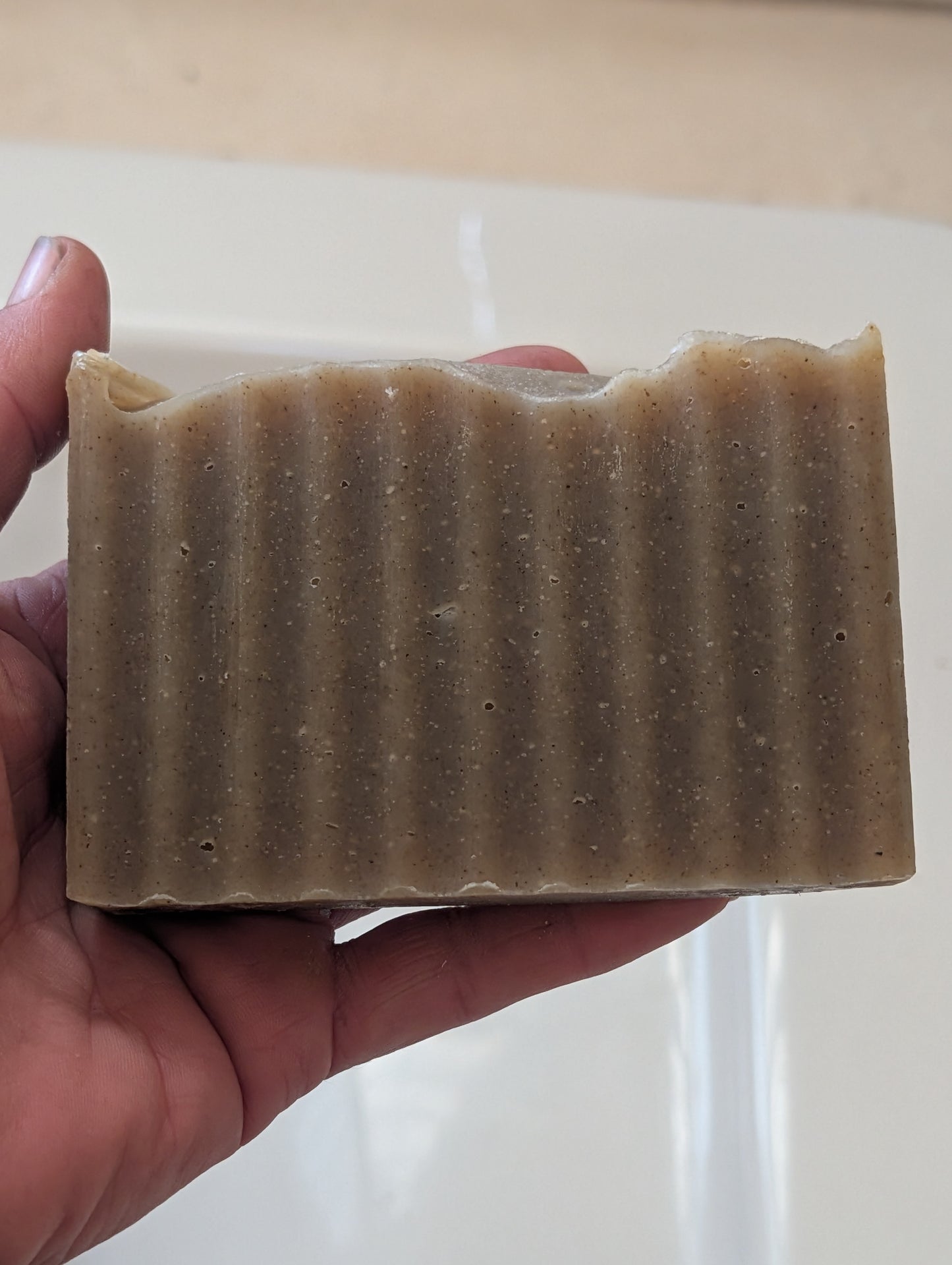 Artesian Herbal Soaps - SWEET ALMOND OIL, AVOCADO OIL & COCONUT OIL  -  Essential oil Peppermint- ORGANIC -Color Army Green -FREE SHIPPING