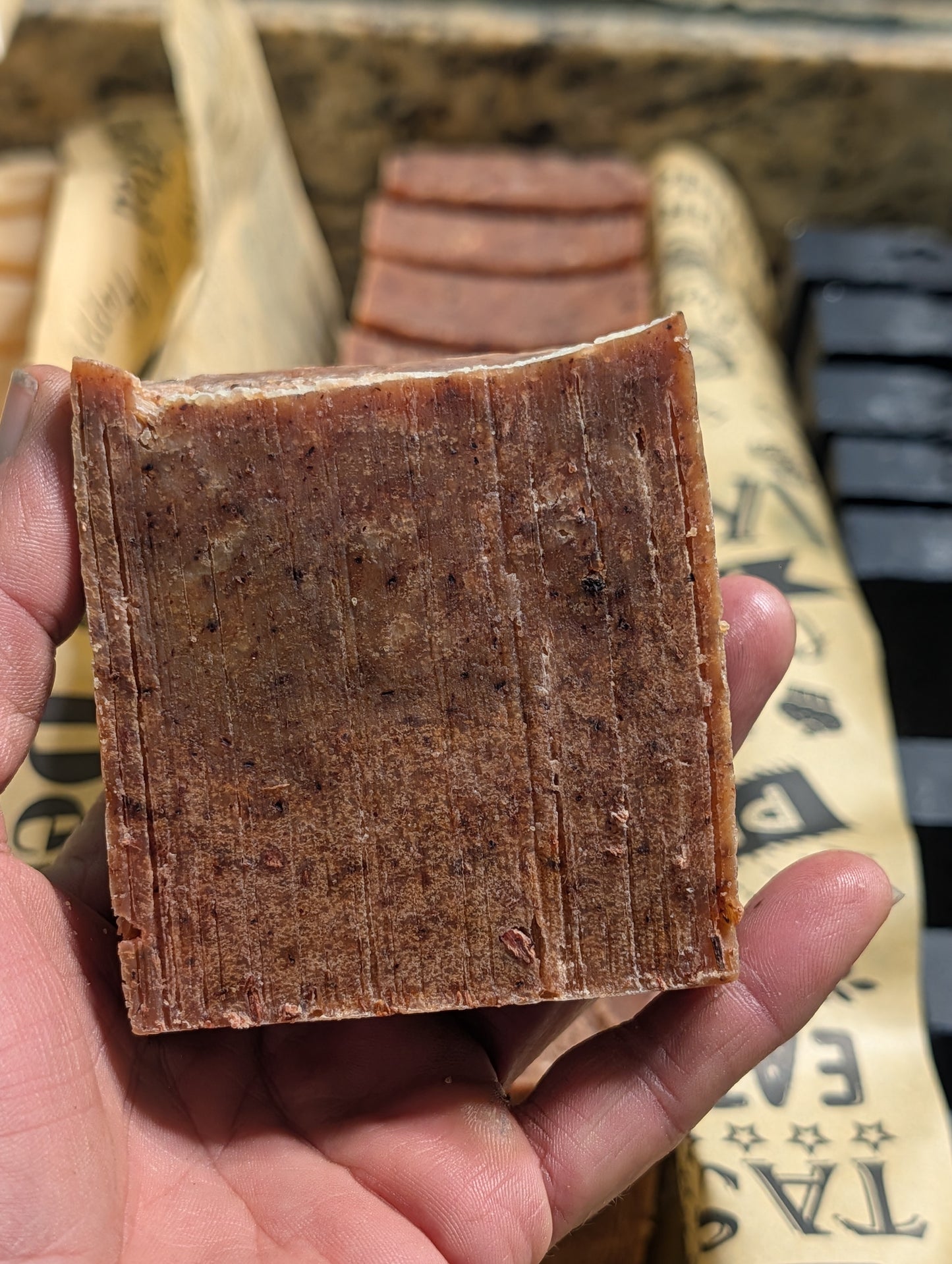 Artesian Herbal Soaps - AVOCADO OIL, GHEE BUTTER - LEMONGRASS CHERRY BLOSSOM ESSENTIAL OIL- ORGANIC - Color Burnt Red-FREE SHIPPING