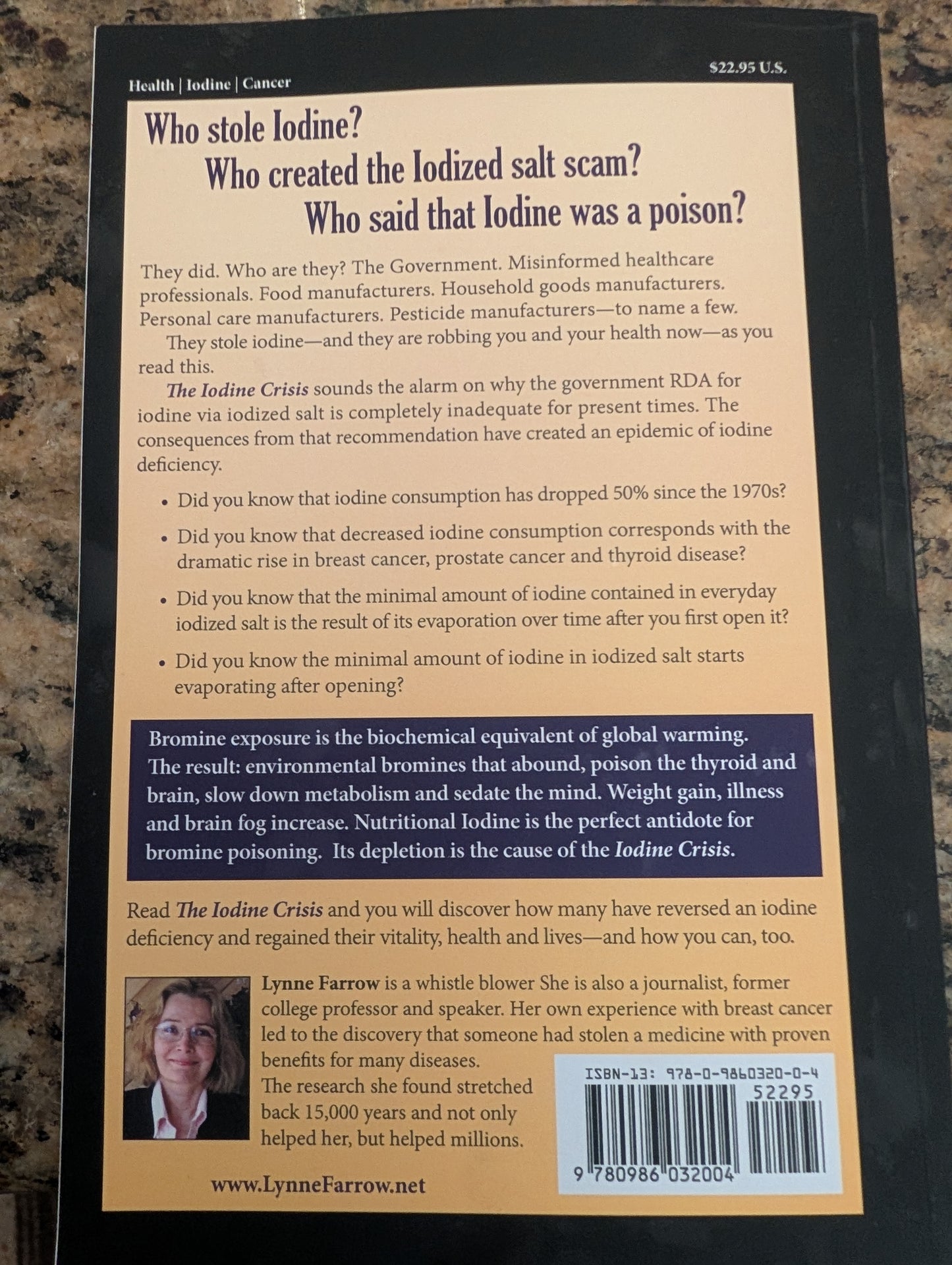 The Iodine Crisis by Lynn Farrow- This Could Save Your Life - FREE SHIPPING