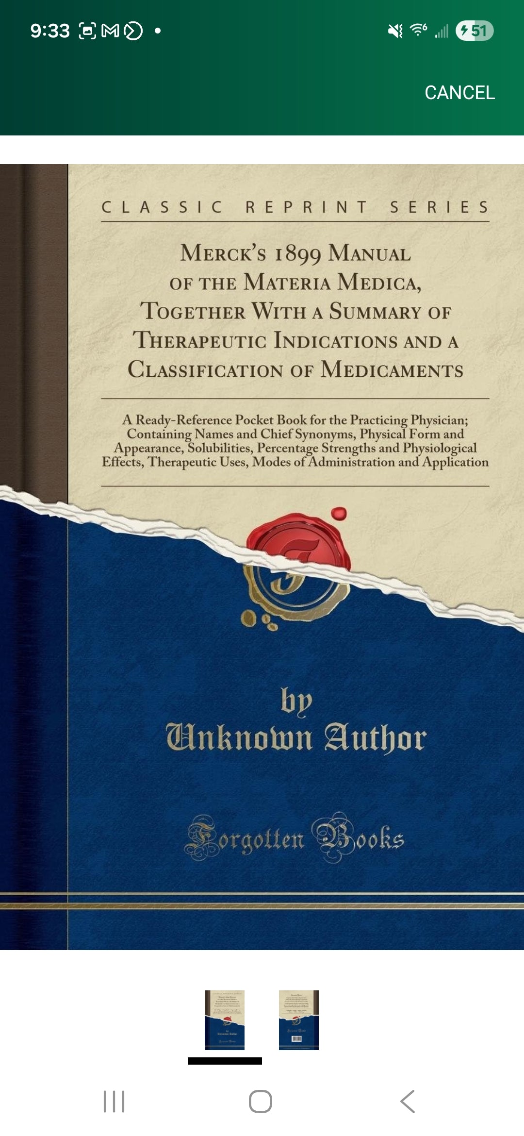 Merck’s 1899 Manual of the Materia Medic