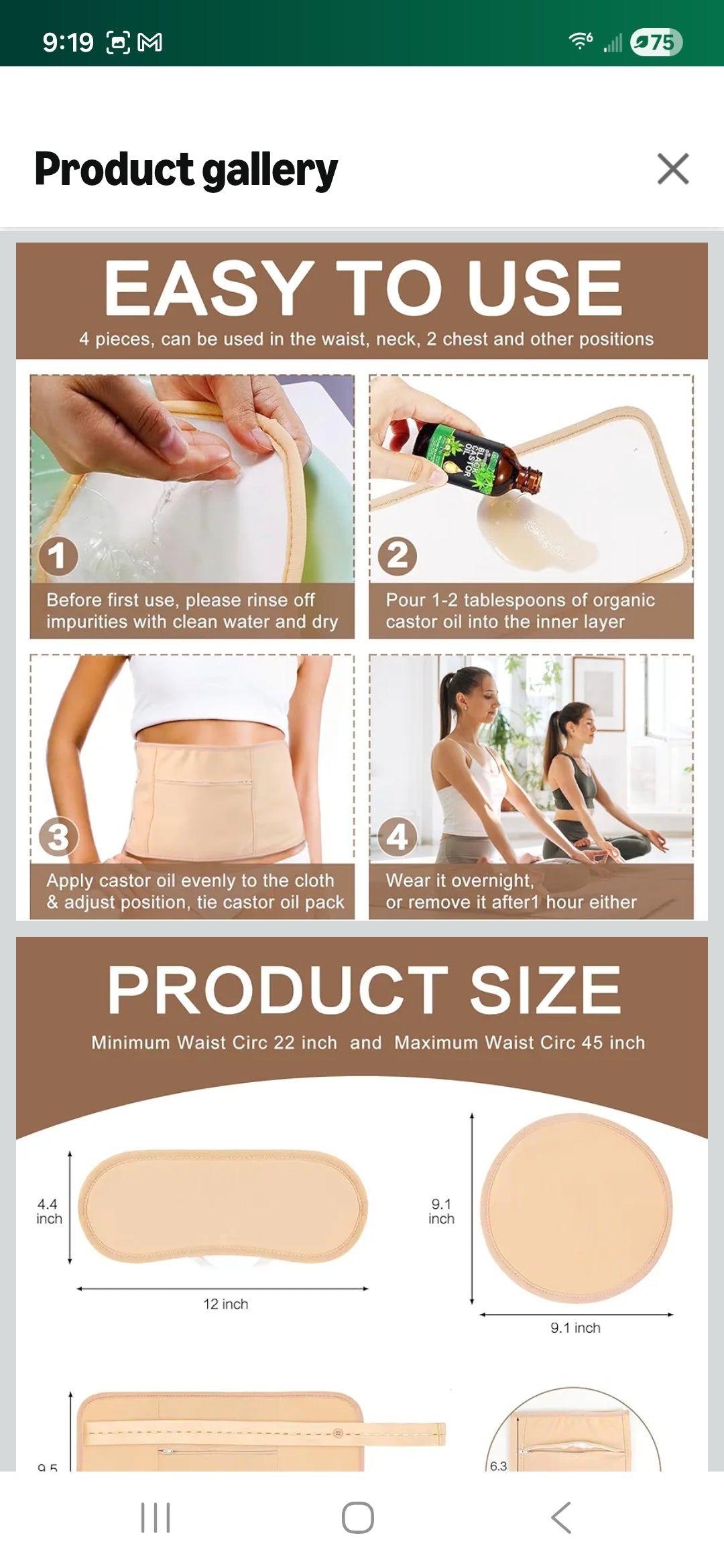 PAIN Relief Rub -WITH 4 PIECE ORGANIC COTTON CASTOR PACK WRAPS - Organic CASTOR OIL & CAYENNE PEPPER- 2 oz SHIPS FREE