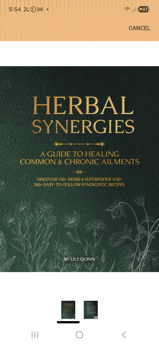 HERBAL SYNERGIES- a Guide to Healing Common & Chronic Ailments-Book- FREE SHIP