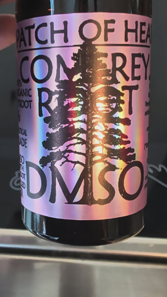 Medicinal Rollerball - 99.9 PURE DMSO infused with ORGANIC COMFREY ROOT - 50% DMSO INFUSION 50% DISTILLED WATER- 50ml SHIPS FREE